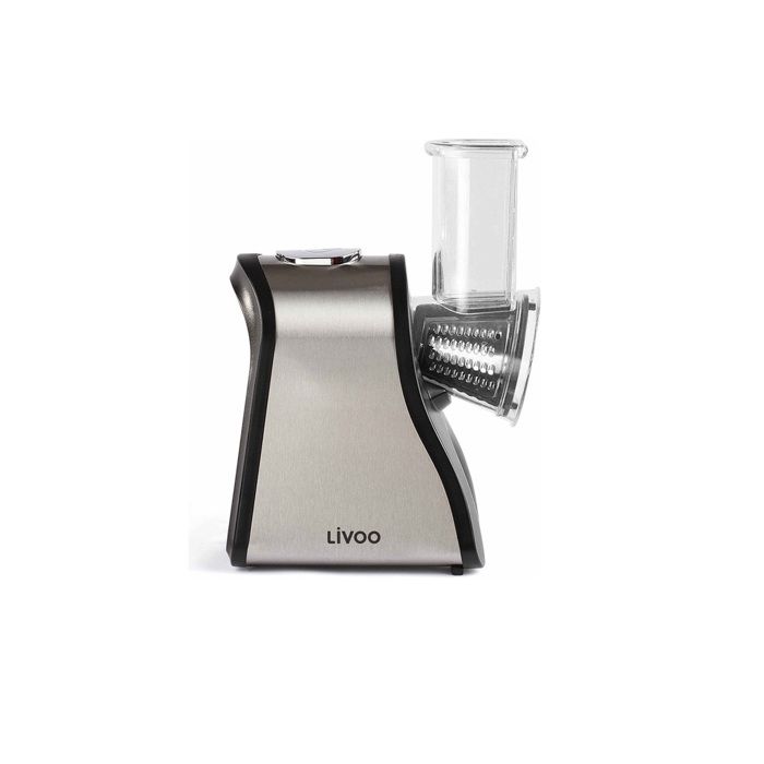 Râpe électrique multifonctions LIVOO DOP192 - Noir et gris - 4 cônes interchangeables