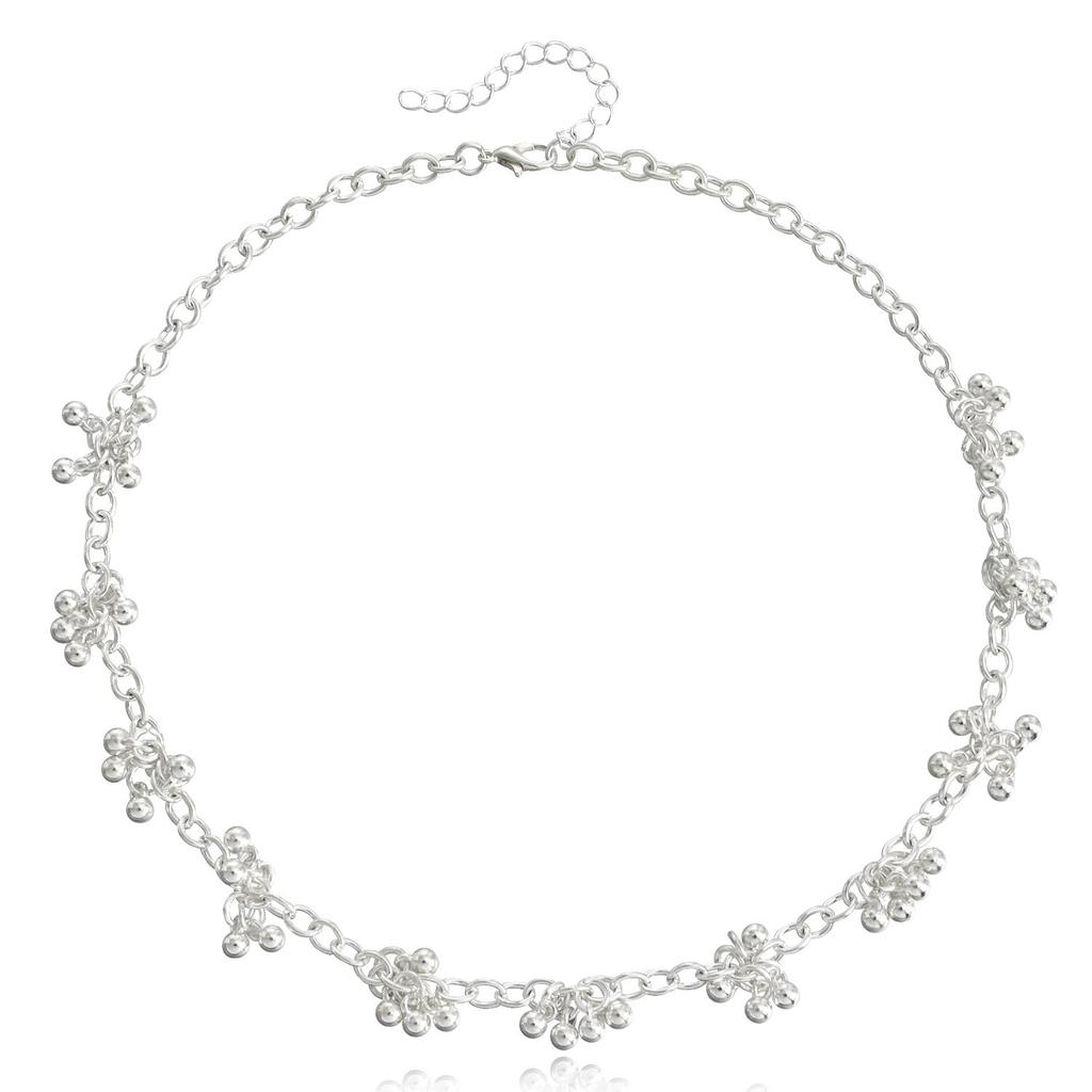 Helle silberfarbene Metall Wassertropfen Halskette Halskette Damen Choker streng ausgewählte Accessoires Halskette