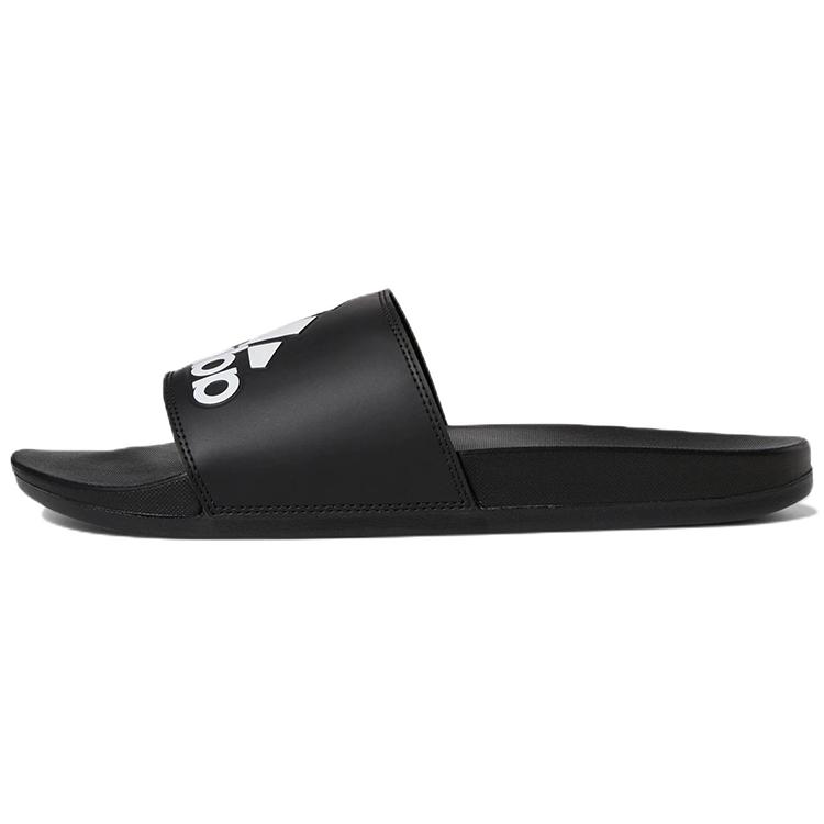 New Adidas Adilette Comfort Slides Core Black Cloud White Logo GY1945