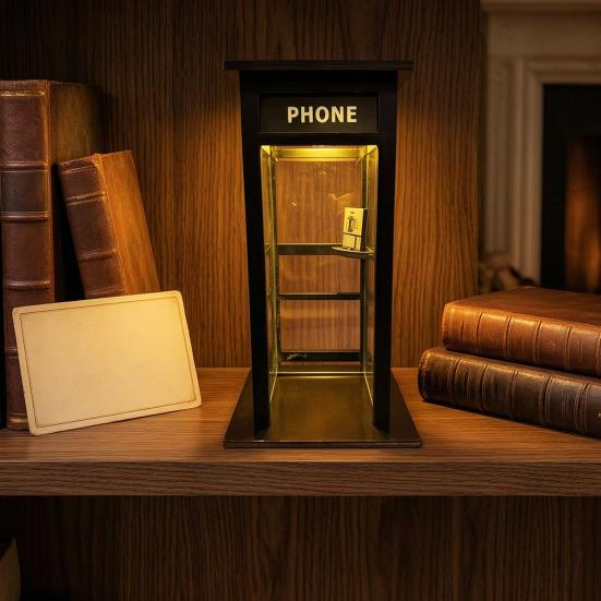 Vintage Telefonzelle Ambiente Lampe Retro Hohe Telefonzelle Nachtlicht Warmes LED
