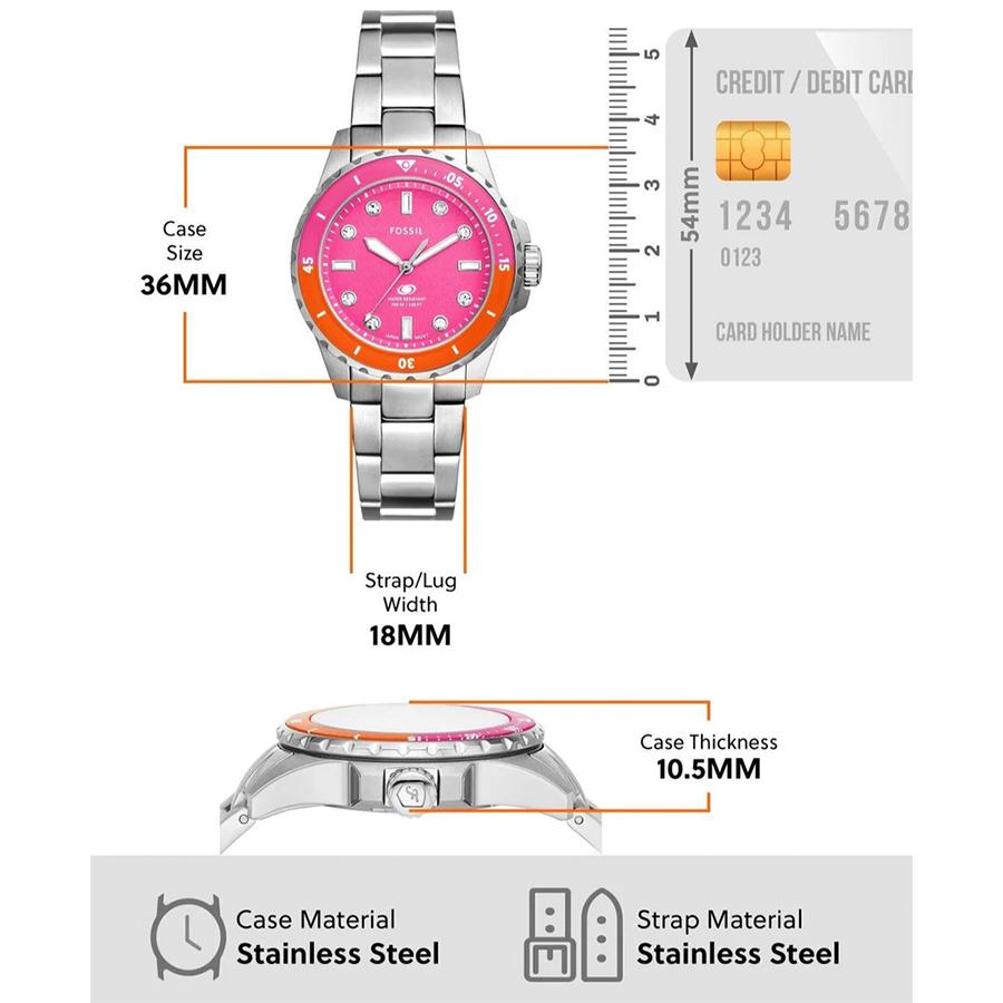Fossil Blue Dive Three-Hand Stainless Steel Watch ES5351