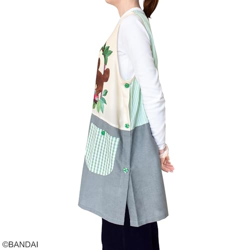 Saint Ladies Apron "The Bears' School" Jackie & Chucky M-L (Free Size) Bust 79-94cm, Width 54cm, Length 84cm