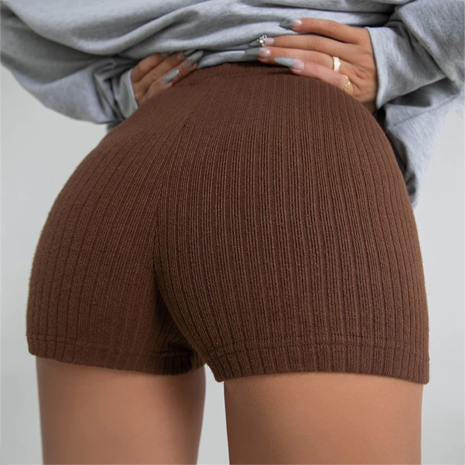 Women s High Waist Tight Thin Pants Sports Hot Pants Yoga Pants Womens Yoga Shorts M