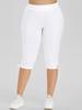 Rosegal Plus Size Capri-bukser med snøring med høy midje