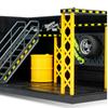 DlY Scene Car Garage Model Diecast Zinc Zinc Alloy Car Model Display Lighting Parking Lot  Assembly Toy