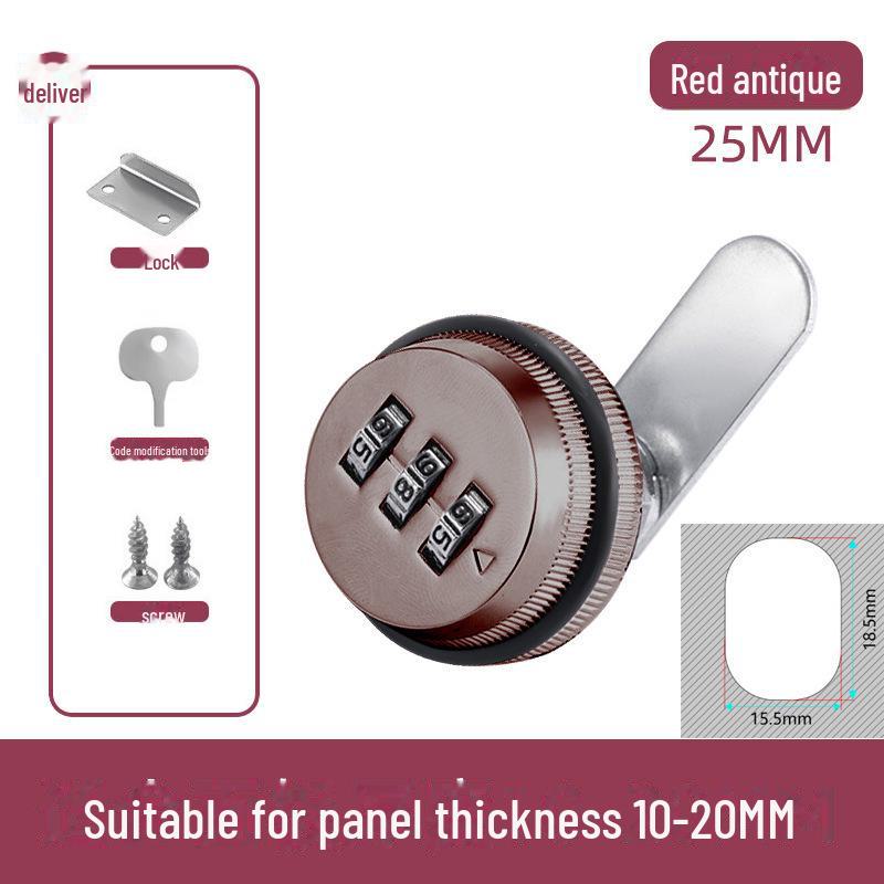 Zinc Alloy Mechanical Combination Cam Lock for File Cabinets, Electrical Boxes & Mailboxes