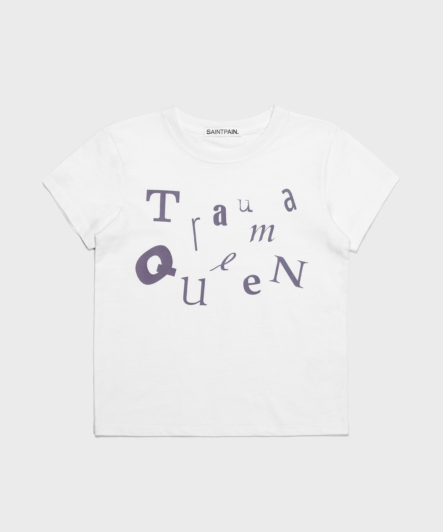 Saint Pain Sp Collage Crop Short Sleeve Tee White White/Free