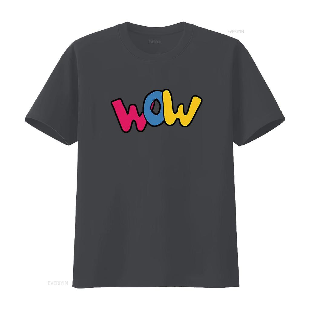 WOW Birthday GifT T Shirt Black 2X Large vintage Washed Versatile Unisex homme Slightly designer clothes streetwear Casual