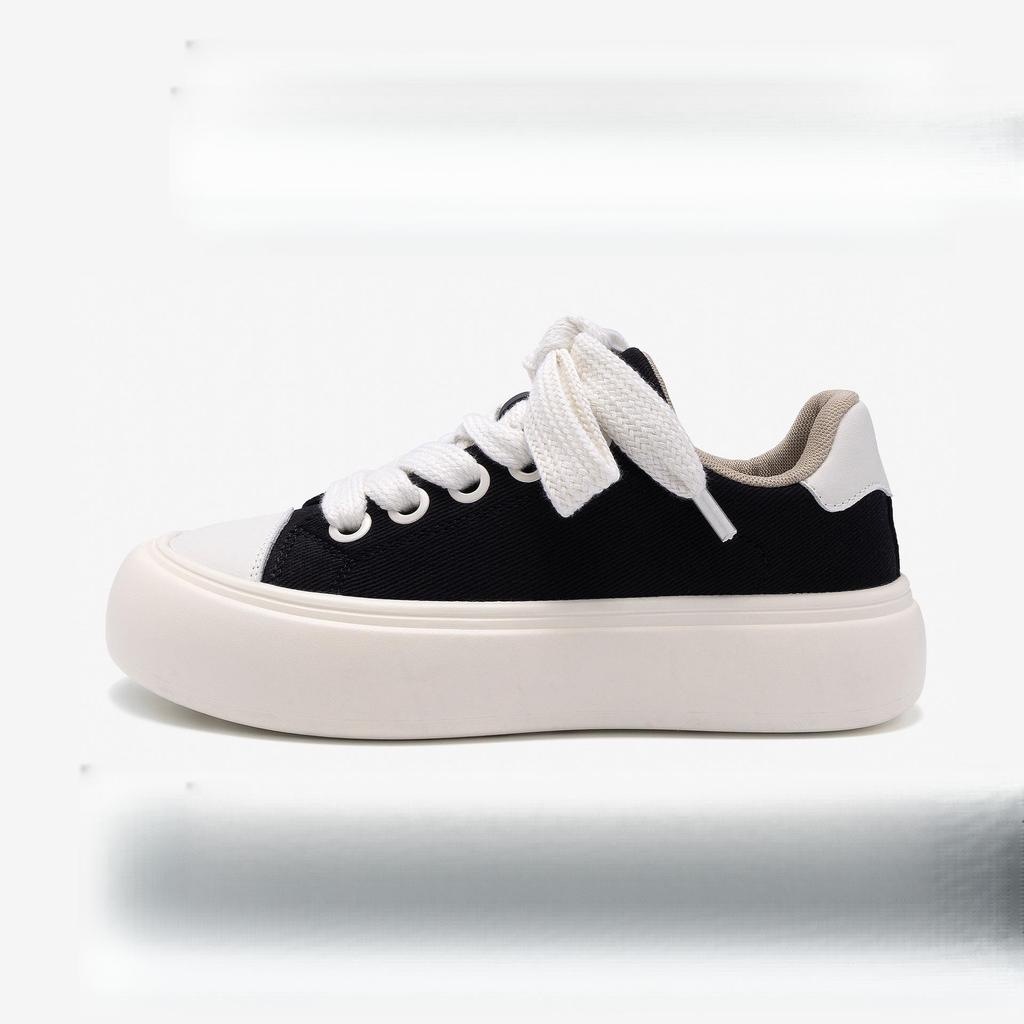 Men's 2025 Thick-Soled Canvas Shoes: Trendy, Height-Increasing Casual Shoes for Spring and Autumn.