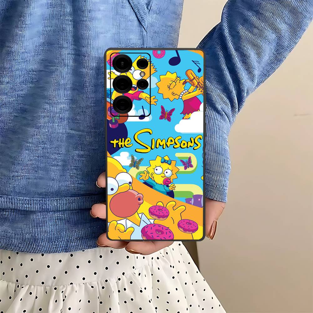 Adult Animation Simpsons Phone Case For Samsung S 24 Fe 25 Ultra Plus 20 Lite 21 30 22 23 24 22 Ultra 5G Fundas