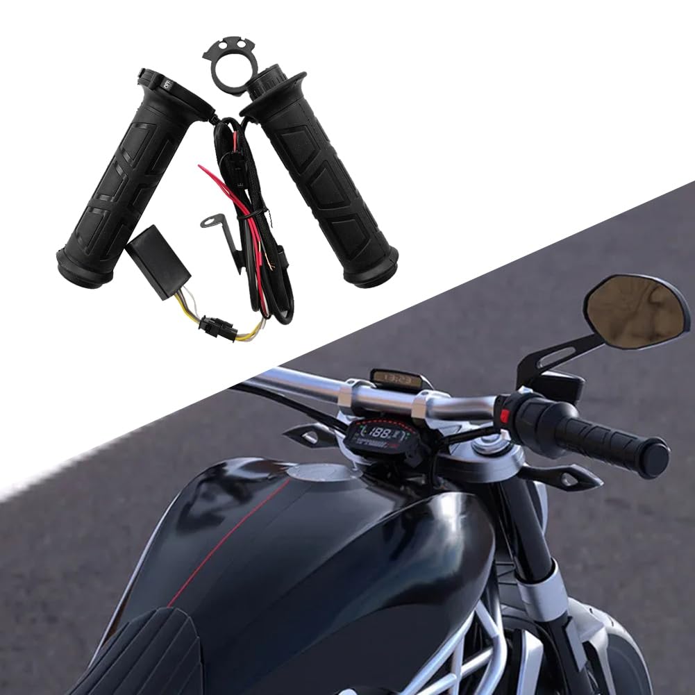 QBLIT 2pcs 7/8 Bi-Heated Handlebar Electric Hot Grip Handlebar By Accessories