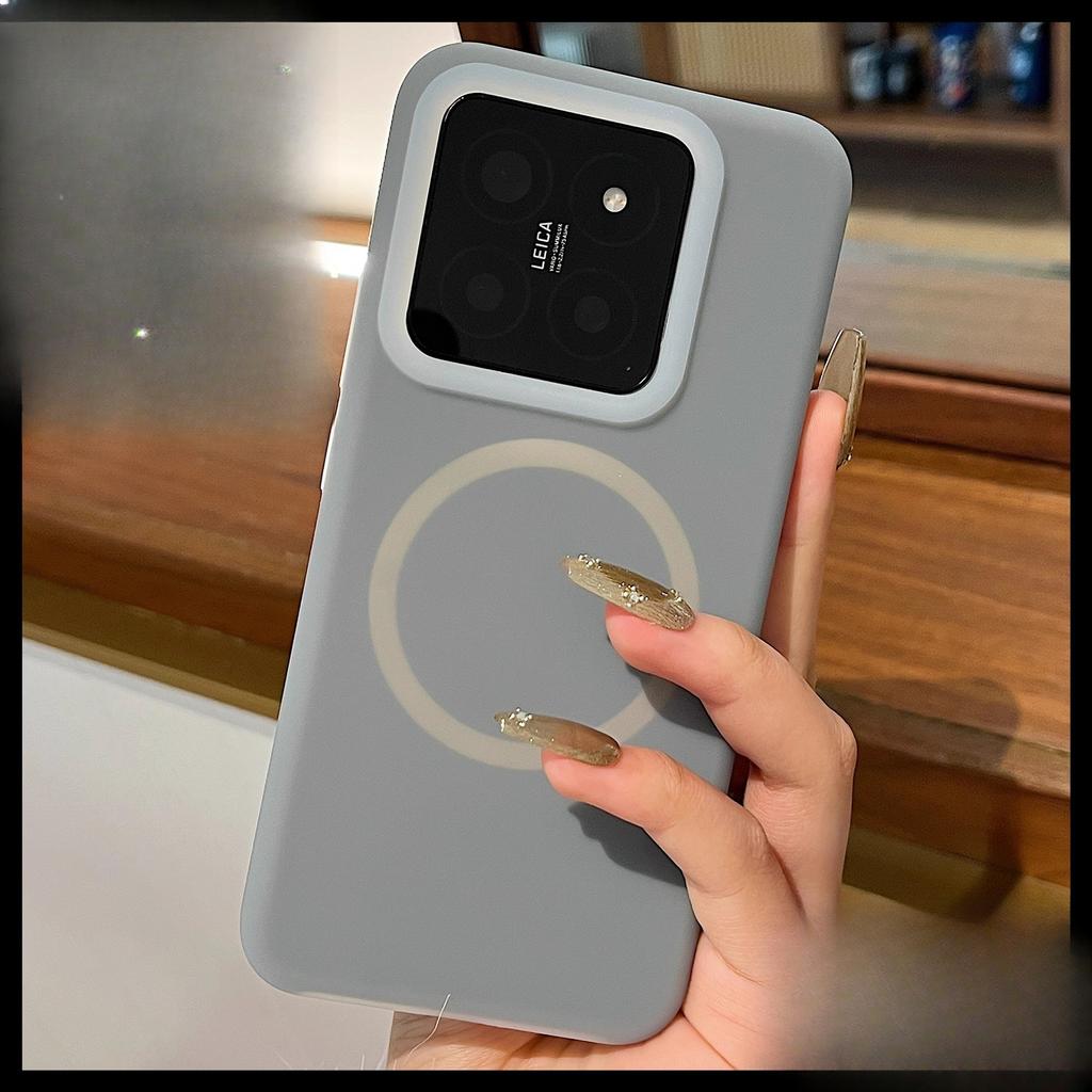 Suitable for Xiaomi 15Ultra Jelly Magnetic Phone Case, Liquid Silicone Redmi K80pro Anti-drop M14 Protective Case