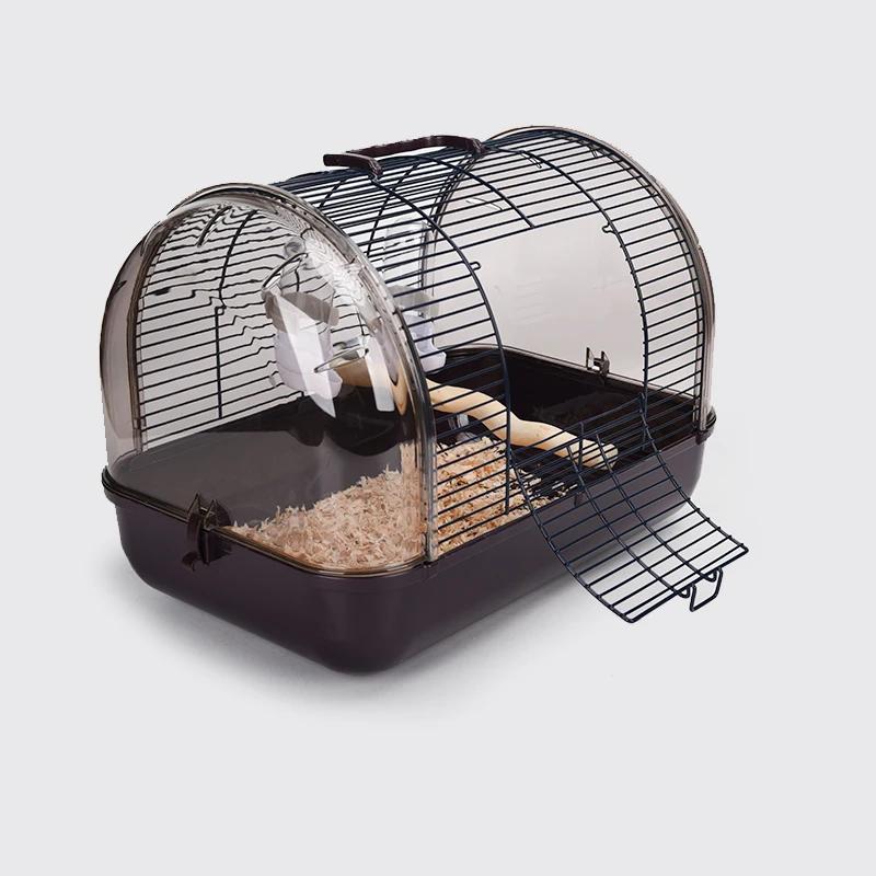 Outdoor Portable Bird Transport Cage Pet Parrot Cage with Feeder Transparent Detachable Small Parrot Carrier Cage Bird Supplies