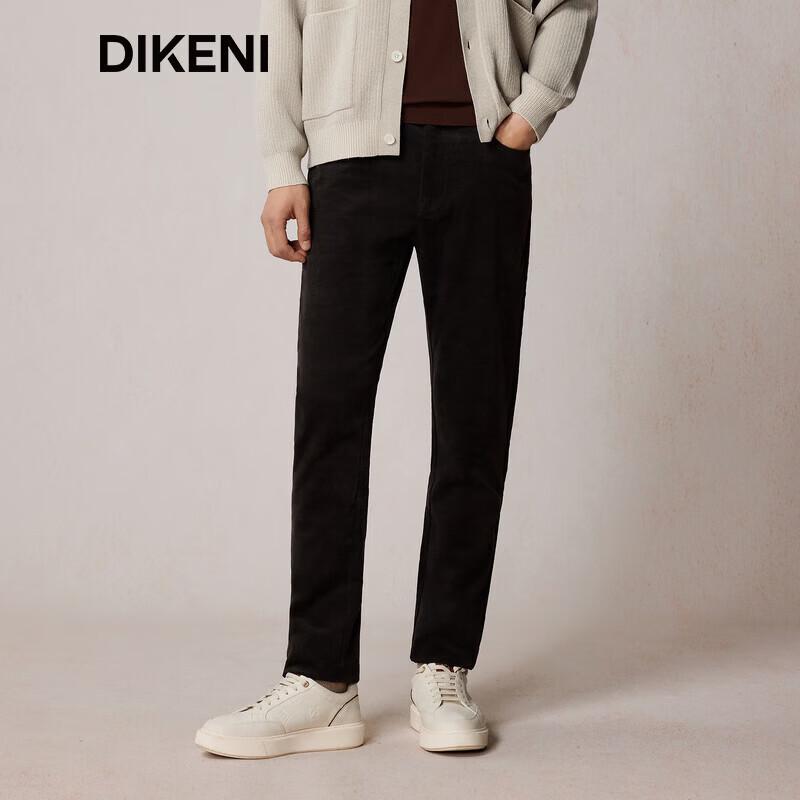 DIKENI Men's Wool-Blend Corduroy Casual Five-Pocket Trousers