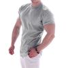 Sports T-Shirt Men's Short Sleeve Silm Fashion T-shirt Curved Hem Fitness Trendy Running Quick-Drying Breathable Tops