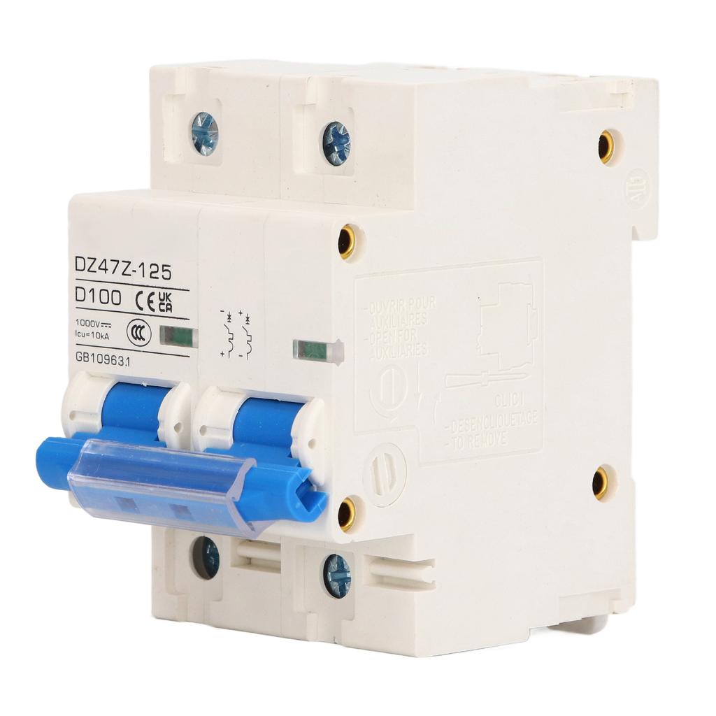 DC Circuit Breaker 2P DZ47Z 125 100A DIN Rail Miniature Circuit Breaker for Solar PV System 1000V