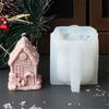 Silicone Moulds House Shape Candle Molds Ornament Christmas House Castings Molds Plaster Molds Epoxy Resin Molds