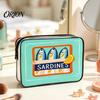 Süßer Reiseorganizer für Mädchen Sardinendose Kosmetiktasche, Durchsichtige Wasserdichte Make-up-Tasche, Reißverschluss Transparenter Aufbewahrungsbeutel Verschluss Toilettenartikel Damen Pinsel