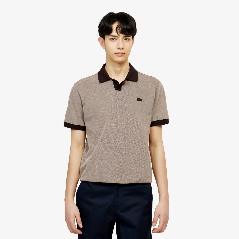 Lacoste Men's Basic Open Collar Short Sleeve Polo Shirt PH387E-56G3LA