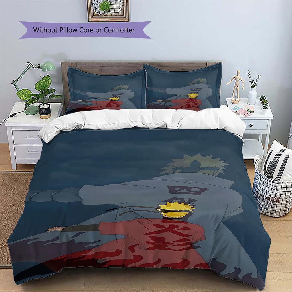 Cartoon Pattern Bedding Quilt Set Quilt Cover Pillowcase Home Decoration Birthday Gift (1 * Duvet Cover + 2 * Pillowcase, Without Core)