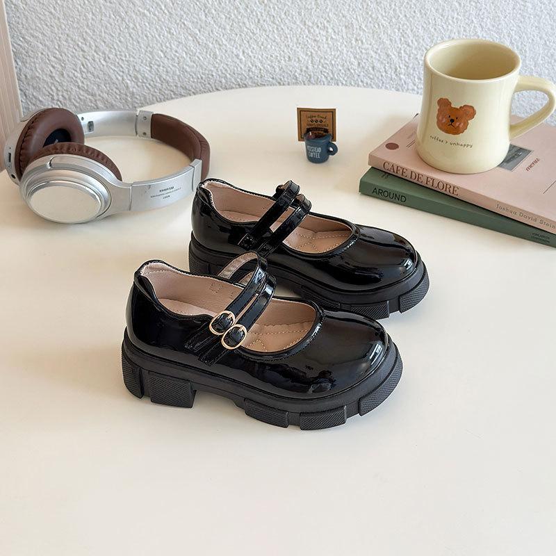 

Girls Patent Leather Shoes Kids Girl Platform Mary Jane Shoe Autumn Girls Children s Princess Increase height Shoes 26-35 36