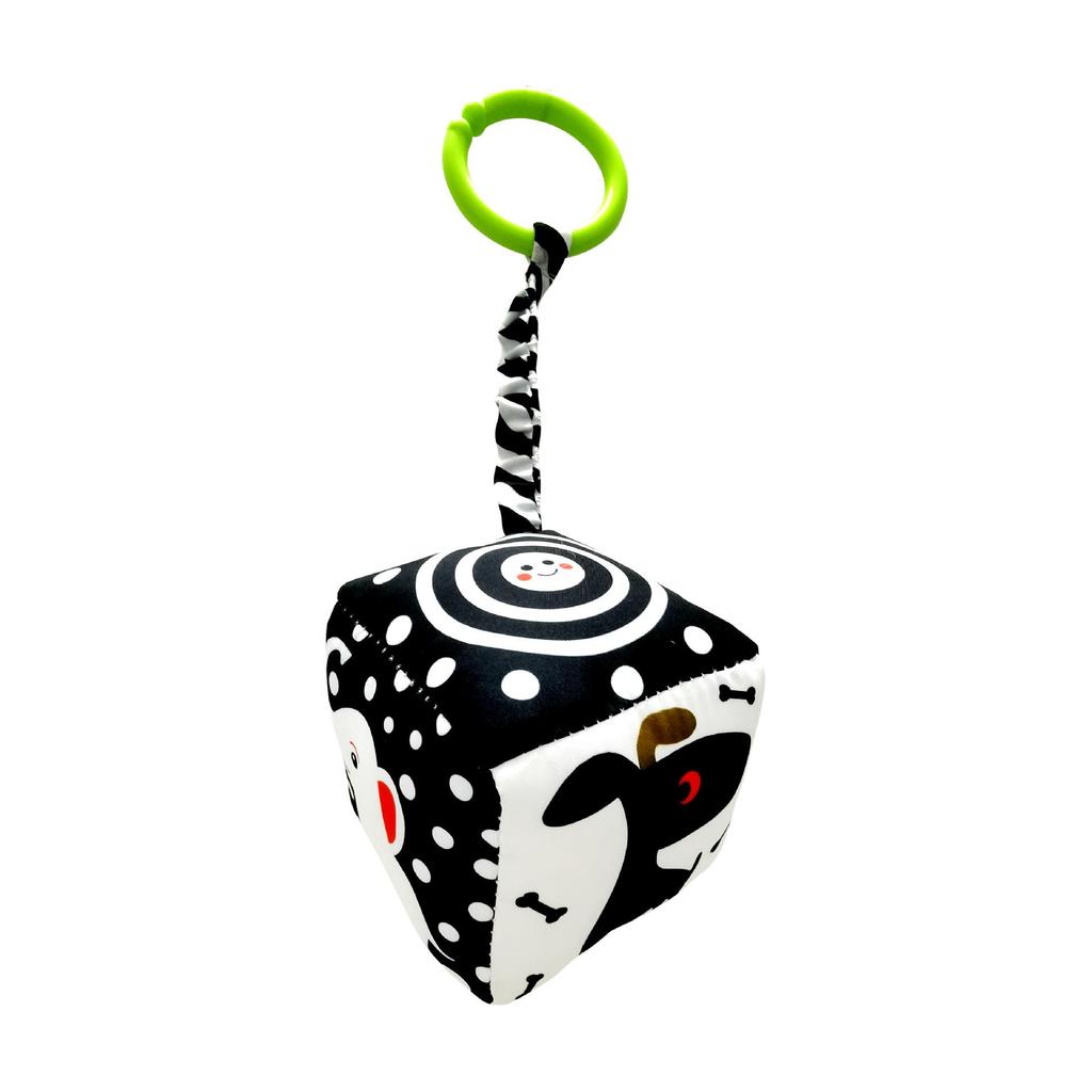 Black & White Baby Crinkle Cloth Book & Crib Mobile Set for Early Education (0-3 Years)