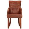 VidaXL Chaises de salle à manger 2 pcs Marron Cuir de chèvre véritable