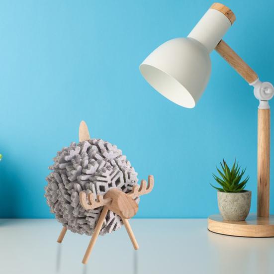 10-teiliges Filzuntersetzer-Set mit Schafhalter, saugfähiger Getränkeuntersetzer zum Schutz des Tisches, Schneeflocken-Tassenmatte aus Wollfilz für heiße Getränke, Schaf-Dekor