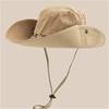 Western cowboy hat breathable sunscreen hat female climbing outdoor bucket hat sun male visor hat hiking hat
