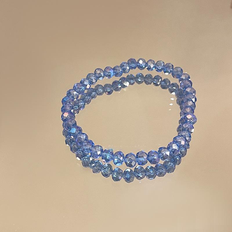 

Свежий и милый эластичный браслет из бисера и кристаллов, модный универсальный нишевый браслет, легкая роскошь, высококачественная бижутерия для женщин