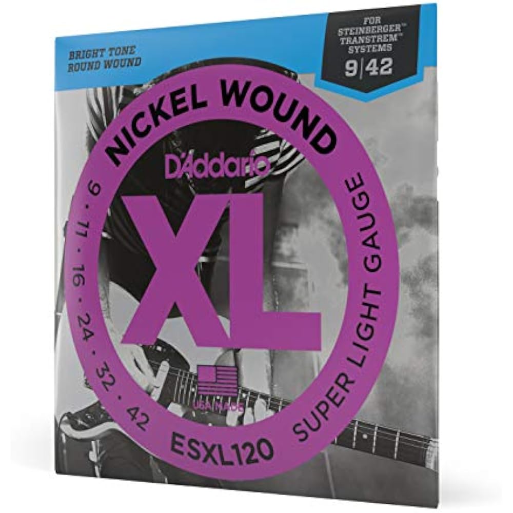 D Addario Daddario Electric Guitar Strings XL Nickel .009-.042 Double Ball End Super Light ESXL12...