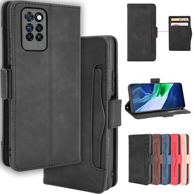 Business Multifunktions-Leder-Kartensteckplatz-Halter-Hülle für Infinix HOT 12 Play 12i 11S 10T 10s Brieftasche stoßfeste Flip-Cover für Note 12 11 10 Pro Nfc