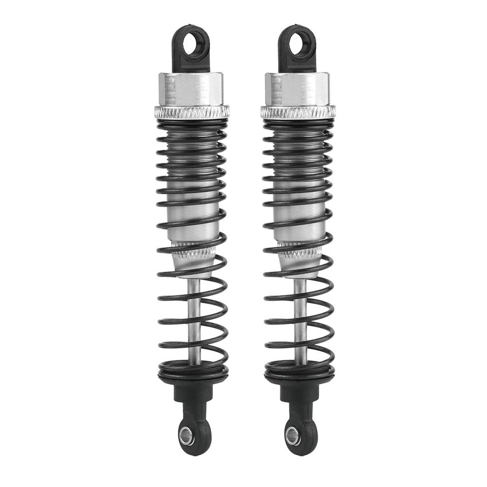 2pcs RC Car Rear Shock Absorber for HIMOTO E10MTL E10MT E10BP 1 10 Car (Silver)