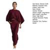 Summer 2 Piece Skirt Sets for Women Batwing Long Sleeve Top