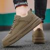 Warrior Fashion Trend Comfortable Non-Slip Wear-Resistant Breathable Low-Top Skate Shoes Men Sneaker Dark-Brown WXP(WZ)-122503