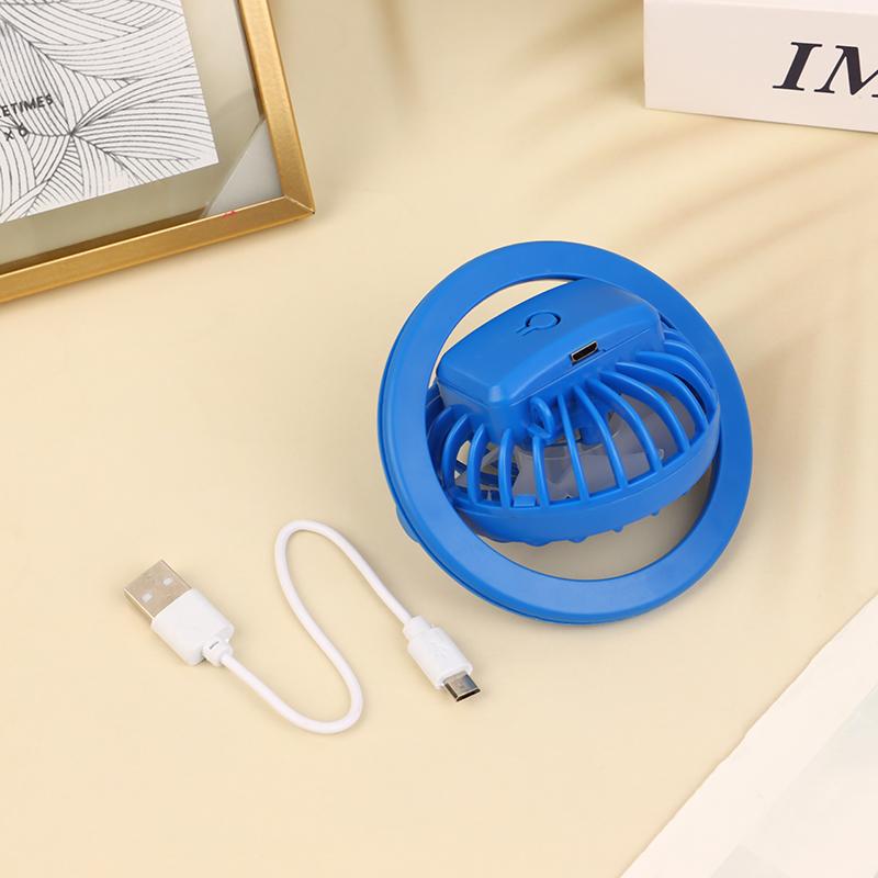 Usb Charging Fan 360° Rotating Small Fan Cooling Fan Portable Fan For Children Summer Fan Hat Accessories