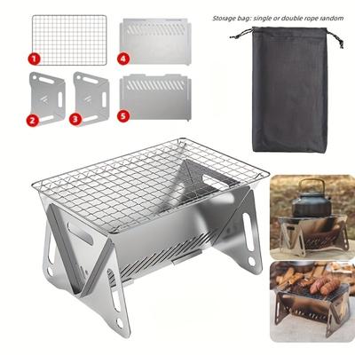 Przeżyj najlepsze grillowanie na świeżym powietrzu dzięki naszemu składanemu grillowi ze stali nierdzewnej — idealnemu na kemping i wycieczki z plecakiem!