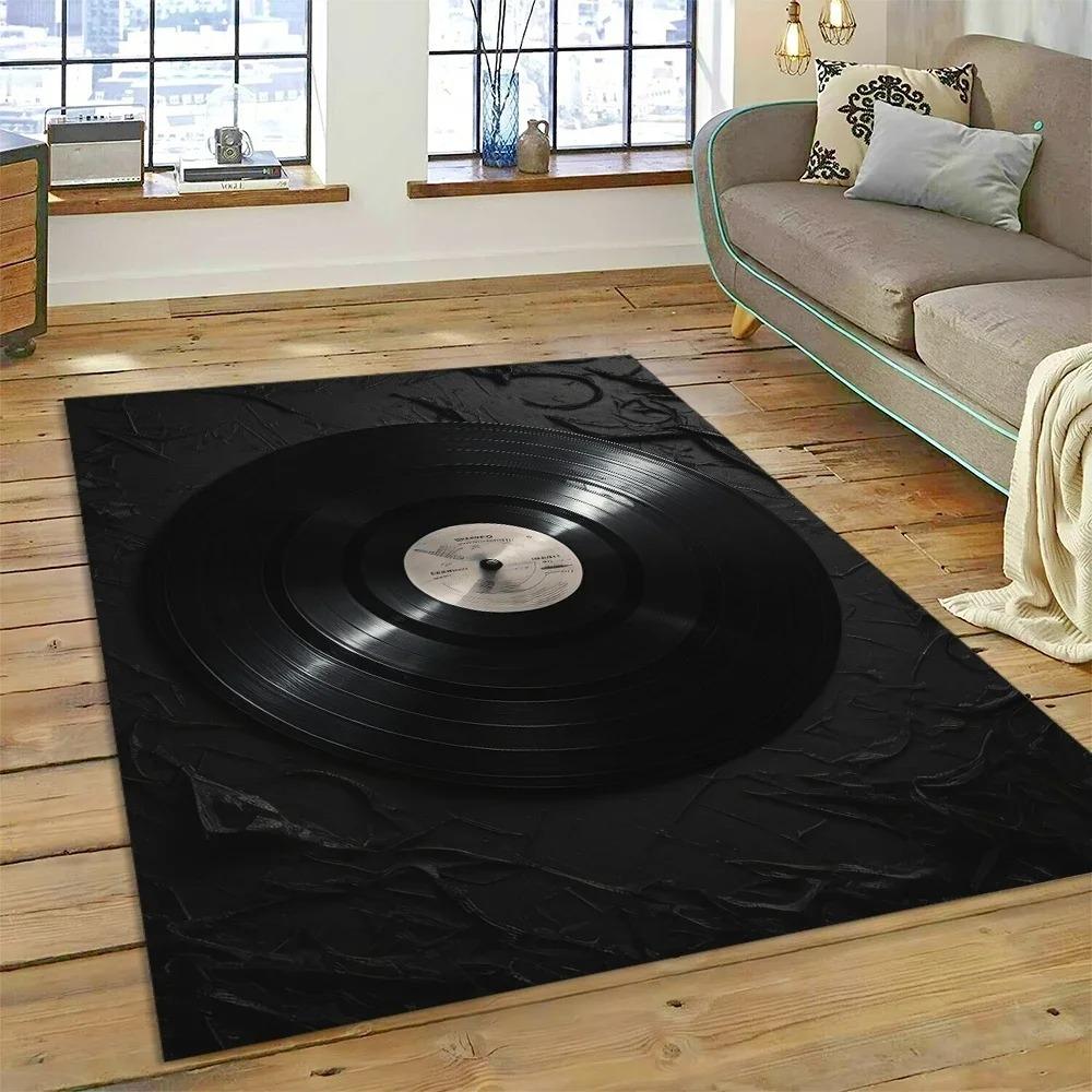 Vinyl Record Music Screen Tape Carpet Home Decor Living Room Hallway Non-slip Mechanical Washable Mat Sofa Coffee Table Area Rug