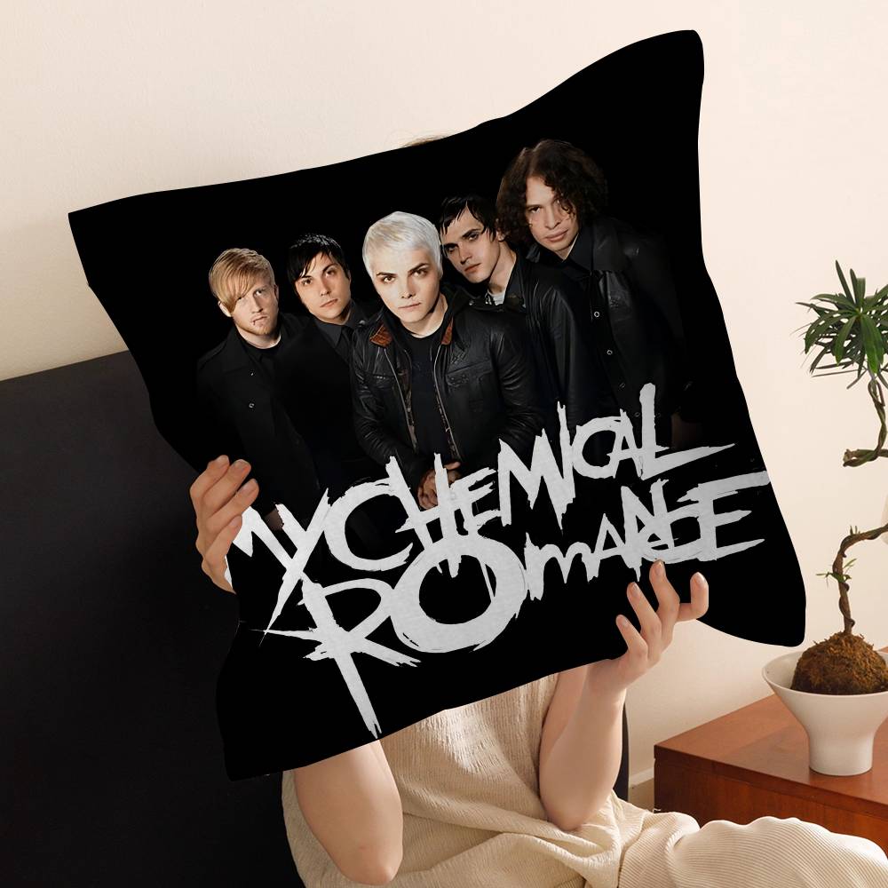 My Chemical Romance Rock Band Pillow Gift Home Office Decoration Bedroom Sofa Car Cushion Cover case 45x45