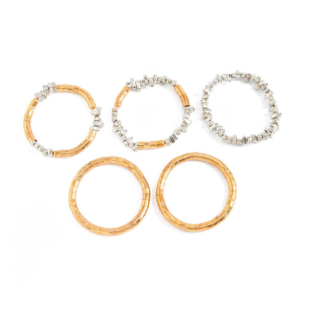 Multi-Layer Beaded Necklace with Colorfast Finish and Light Luxury Style