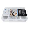 Set of 7 Plastic Drawer Storage Organizer Bins Office Kitchen Tools Accessories Slotted Design Dishwasher Safe Stackable