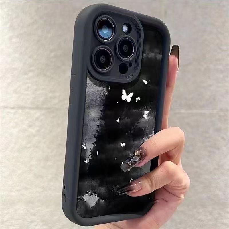 Niche Dark Butterfly iPhone 14/15/16/17 Pro Case, Cross-border European/American Style