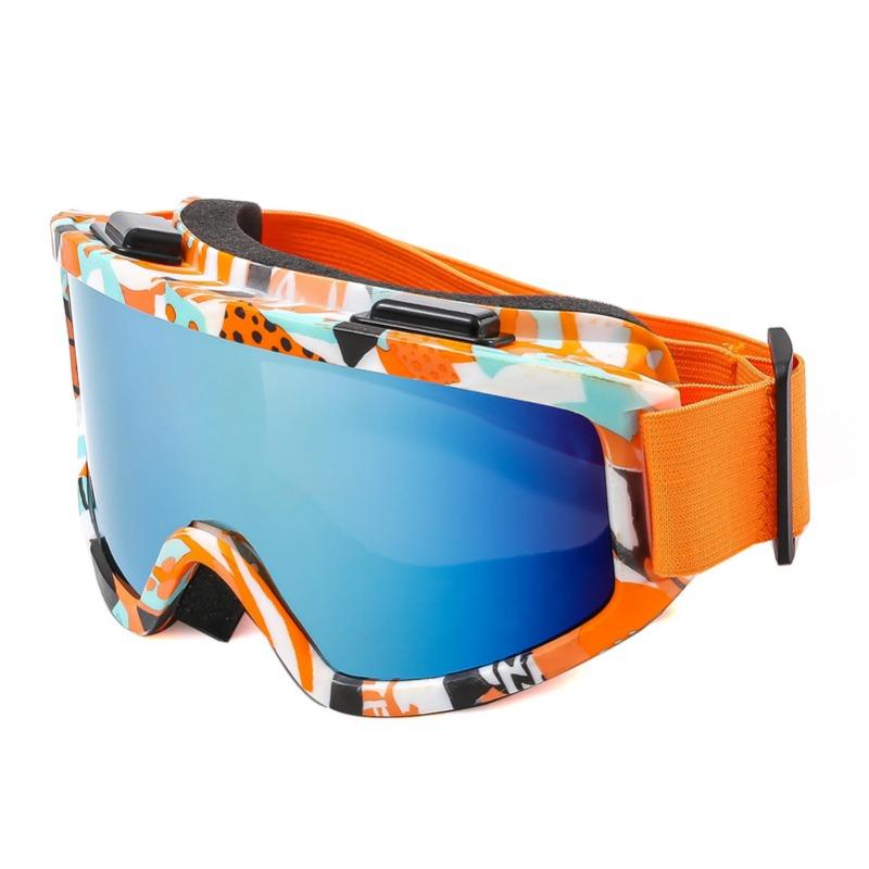 Fashion Large Frame Anti Fog Women Men Goggles Lens Anti-Collision Anti-Glare Lens Outdoor Sport Snow Snowboard Eyeglasses