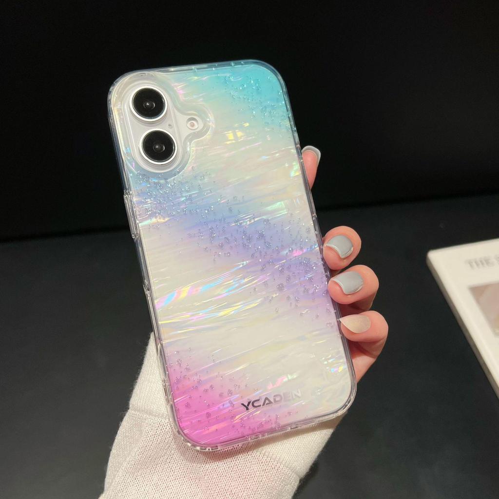 Starry Sky Gradient Glitter Phone Case for iPhone 17 Pro Max and 16 - Drop-Proof and Protective