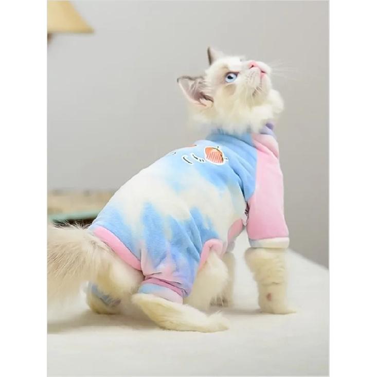 Winter Sphinx Cats Clothes Cotton Kittens Jumpsuit Warm Clothing For Sphynx Pet Costumes Plus Velvet Thickening DevonRex Ragdoll