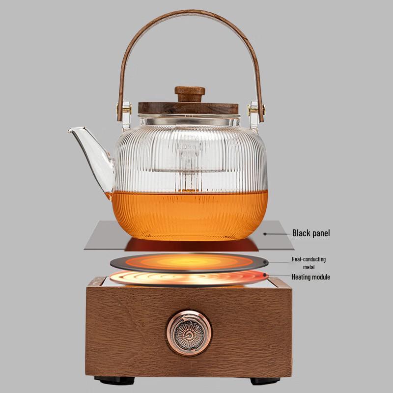 Chaxun Walnut Wood Electric Ceramic Stove