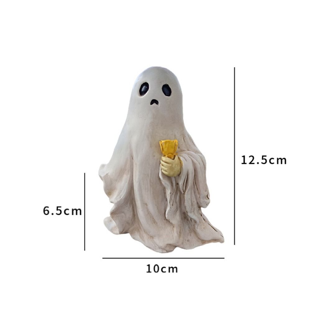 1pc Funny Scary Halloween Ghost Figurine Resin Horror Halloween Party Home Decorations Cute Outdoor Garden Decoration