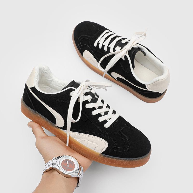 

Autumn new casual board shoes platform sports color matching German training shoes X 39 чёрный
