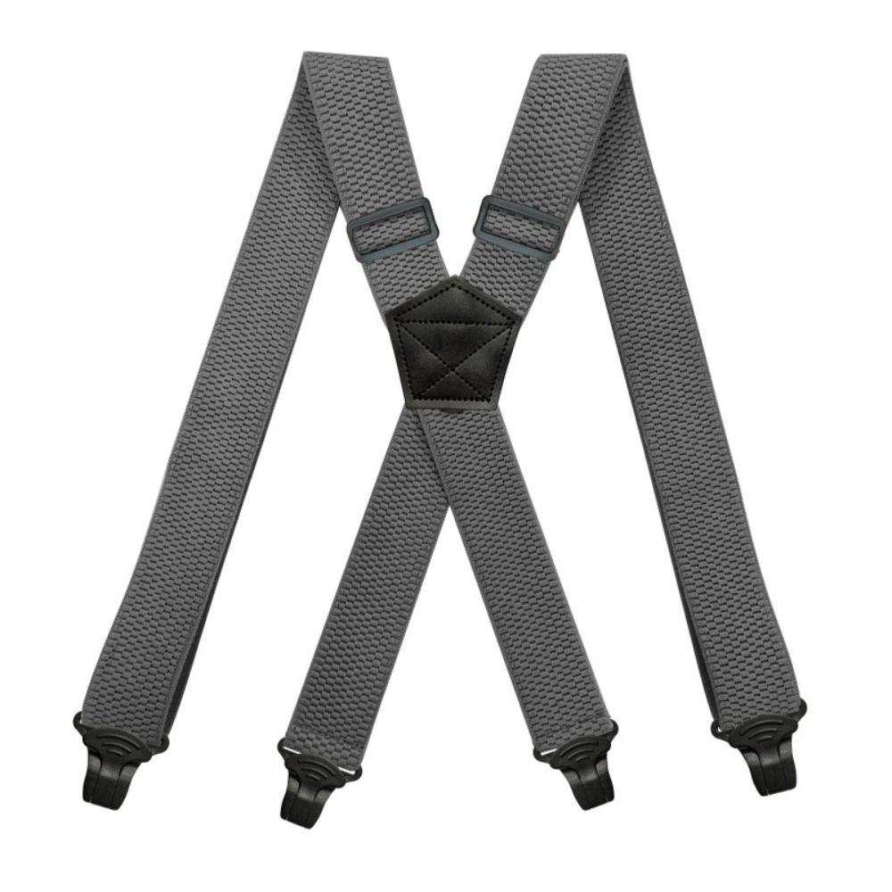 X Back 4 Clips Elastic Braces Vintage Trouser Straps Belt Fashion Braces Suspenders  Men Women