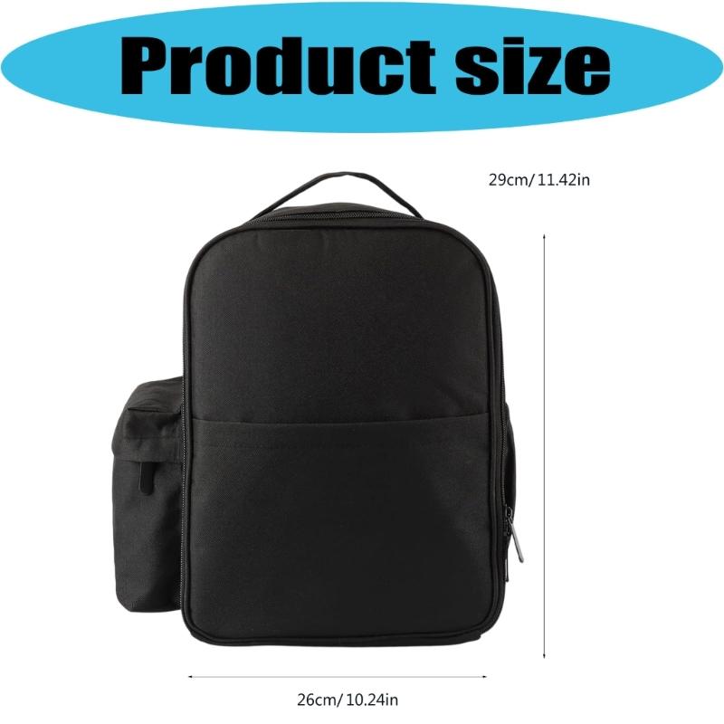 Portable Fan Carry Bag With Side Pocket and Wide Opening, Storage Case for Travel Use, Camping Days, Beach Use, and Indoor Storage
